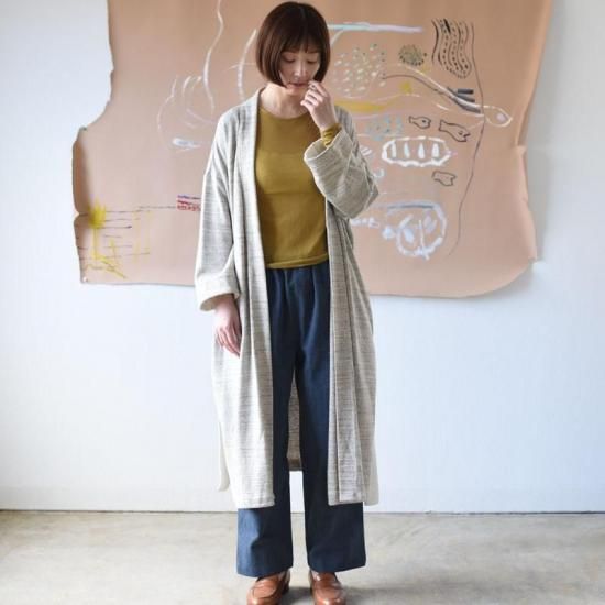 緑綿ガーゼ微起毛 ロングカーディガン - yohakuの公式通販サイトです