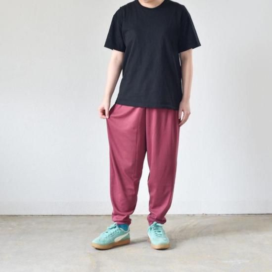 ドバイパンツ くにゃくにゃリブ素材 ボルドー - yohakuの公式