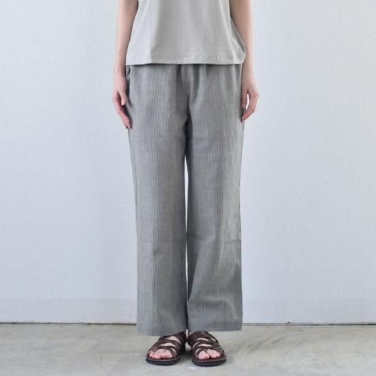 備後節織 ストレートパンツ 大名縞（墨）（普通地） - yohakuの