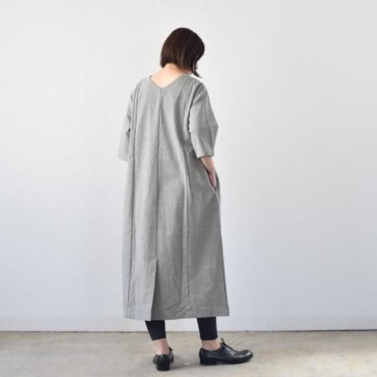 備後節織ワンピース 大名縞（墨） - yohakuの公式通販サイトです