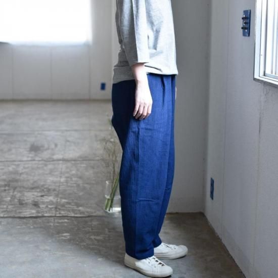 備後節織 テーパードパンツ 2nd.model 風合藍（厚地） - yohakuの公式