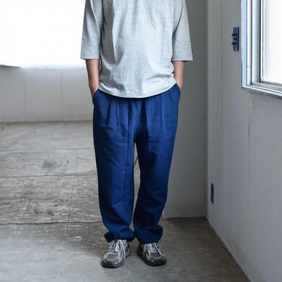 備後節織 テーパードパンツ 2nd.model 風合藍（厚地） - yohakuの公式