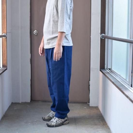 Hです。備後節織ワイドパンツ2着 備後節織 テーパードパンツ 2nd.model 風合藍（厚地） - yohaku