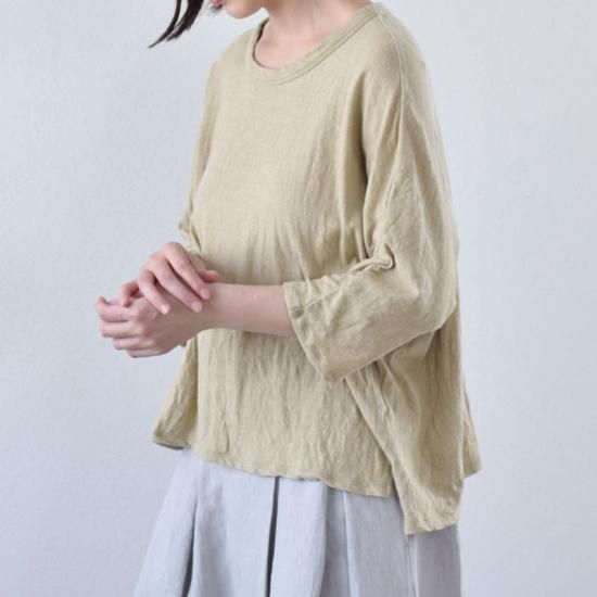 オーガニックカラードコットン ガーゼ ドルマンプルオーバー fox