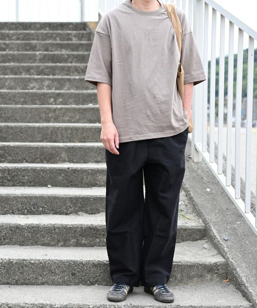 糸編（遠州織物）ワイドパンツ カーキベージュ - yohakuの公式通販