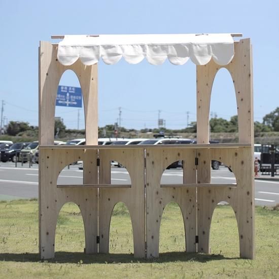 組立式屋台 Patto 創ｉｎｇコラボモデル 洋風屋根 屋根カバー豊橋帆前掛け生地 帆布 使用 人気のオリジナルノベルティグッズの制作ならデライトベース