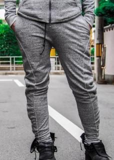 Acrylic Coated Track Pants - Gray