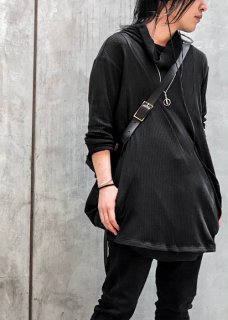 Washi High Neck Long Cut&Sewn - Black