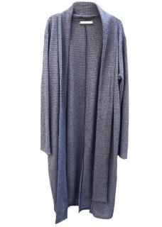 Washi Waffle Jersey Long Cardigan - Navy