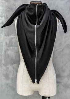 <img class='new_mark_img1' src='https://img.shop-pro.jp/img/new/icons8.gif' style='border:none;display:inline;margin:0px;padding:0px;width:auto;' />Vintage Stretch Cotton Double Zip Stole - Black