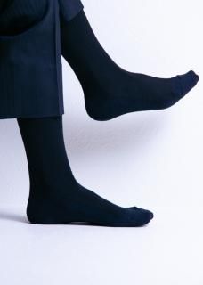 <img class='new_mark_img1' src='https://img.shop-pro.jp/img/new/icons14.gif' style='border:none;display:inline;margin:0px;padding:0px;width:auto;' />Silk&Japanesepaper Deodorize Crew Socks - NavyBlack