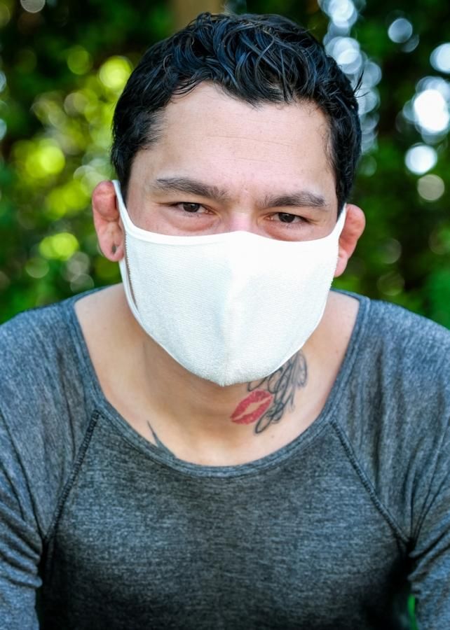 和紙ストレッチパイル3D立体マスク - White