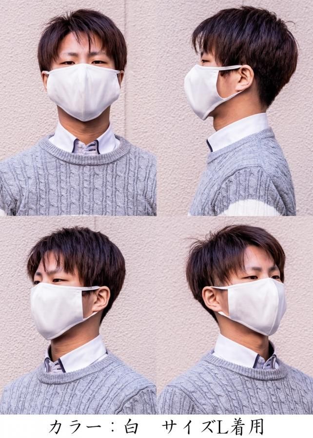 和紙ストレッチゼロ3D立体マスク - White（白）