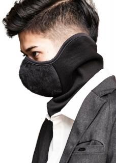 <img class='new_mark_img1' src='https://img.shop-pro.jp/img/new/icons14.gif' style='border:none;display:inline;margin:0px;padding:0px;width:auto;' />Mouton JerseyStretch Japanesepaper 3D Mask Neckwarmer - Black