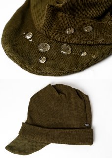 <img class='new_mark_img1' src='https://img.shop-pro.jp/img/new/icons14.gif' style='border:none;display:inline;margin:0px;padding:0px;width:auto;' />Zero Water-repellent Japanesepaper Knit Cap - Khaki