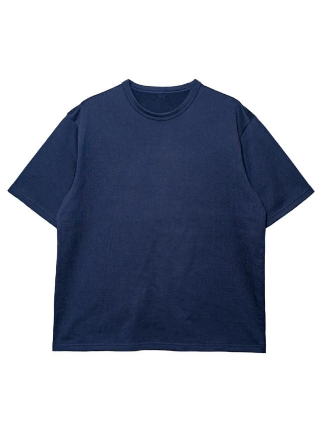 zeroオーガニックコットンスーパーストレッチ半袖Tシャツ - 紺