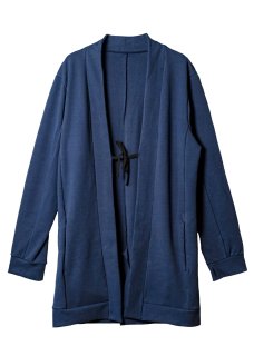 <img class='new_mark_img1' src='https://img.shop-pro.jp/img/new/icons14.gif' style='border:none;display:inline;margin:0px;padding:0px;width:auto;' />Zero Stretch Japanesepaper Long Cardigan - Navy