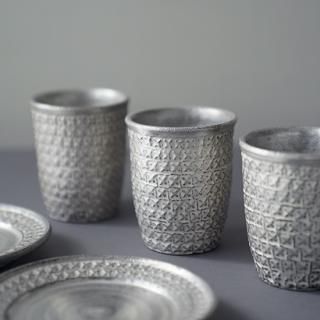 未使用　銀彩変色あり　作家　器セット　皿　マグカップ にしだゆか 平皿 作家もの和食器通販”IVORY