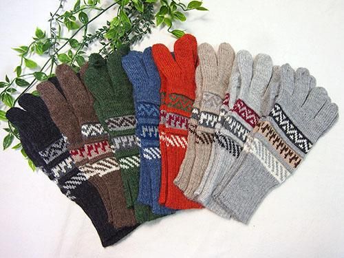 アルパカ100％手袋GU5 FSM726 - Nazca Design ナスカデザイン