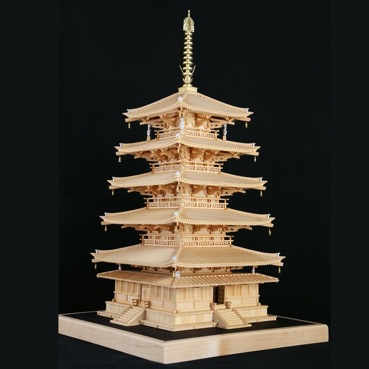 Horyu-ji Five-Story Pagoda Model front view