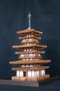 【未使用】1/70 東寺　五重塔　小林工芸 未使用】1/70 東寺五重塔小林工芸