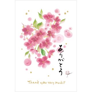 永田紗戀ポストカード「ありがとう」　PT-180h
