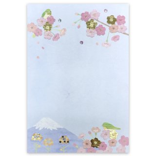 和風ポストカード　「桜とうぐいす」　PPY-412h