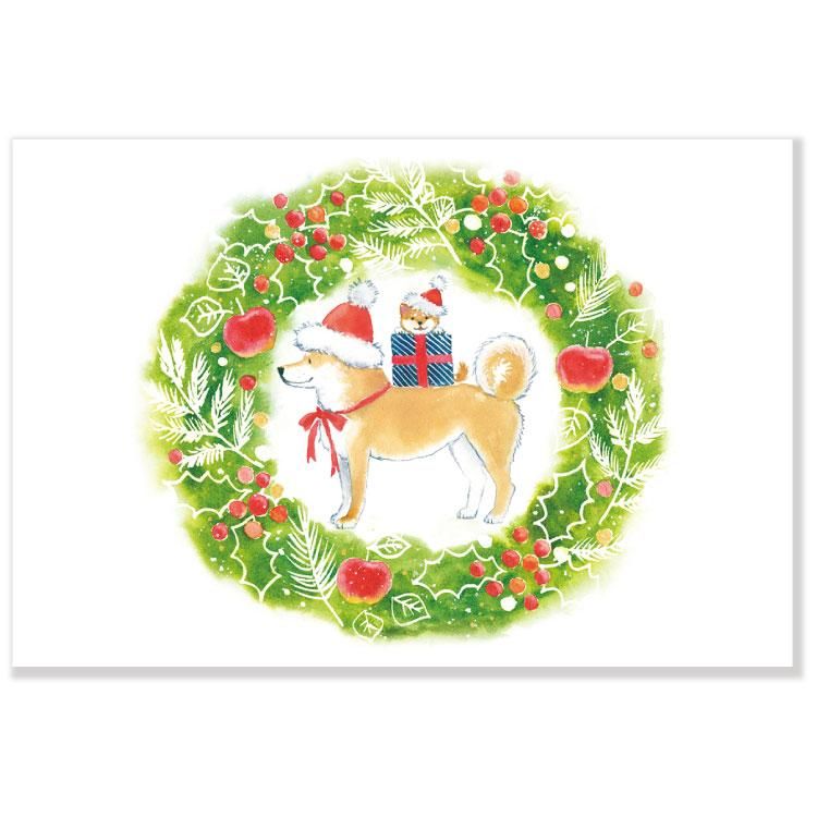 しばいぬとクリスマスポストカード リース Cmp 356 しばいぬとクリスマスポストカード リース Cmp 356