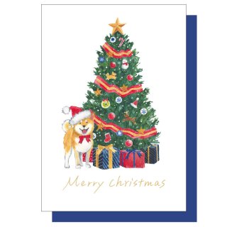 しばいぬとクリスマスカード【ツリー】 CMG-575
