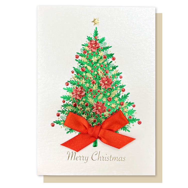 ホログラム ポップアップカード クリスマスカード クリスマスツリー ①