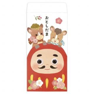 <img class='new_mark_img1' src='https://img.shop-pro.jp/img/new/icons1.gif' style='border:none;display:inline;margin:0px;padding:0px;width:auto;' />ハンドメイド年賀長ぽち袋 だるま・目玉付 KAPG-332