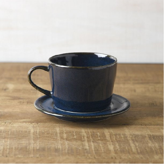 美濃焼　コーヒーカップ&ソーサー　(北欧ブルー 深ブルー )- 【和雑貨 ゆとりの和暮らし】