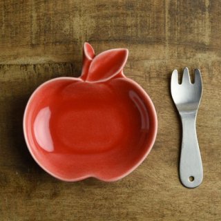 美濃焼　深山 apple りんご豆小皿 【赤/red】
