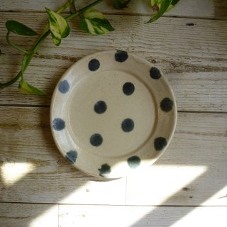 sunny-craft サニークラフト 丸皿（小）(白マット釉/ドット)