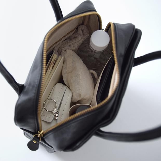 pick up! square mini boston -shrink black- - Ense Online Shop