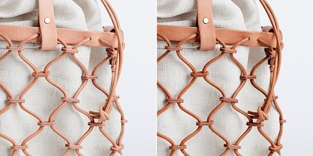 kago tote mini用のカゴ | 革紐編み革カゴバッグ - Ense Online Shop