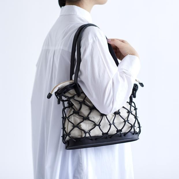 kago tote mini用のカゴ | 革紐編み革カゴバッグ - Ense Online Shop