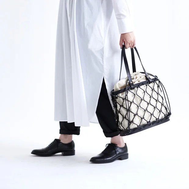 kago tote用のカゴ | 革紐で編んだ革カゴバッグ - Ense Online Shop