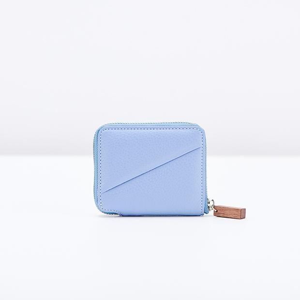Wood Zipper Mini Wallet | 木の引手 コンパクト財布 - Ense Online Shop
