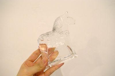 ひなすけ スウェーデン製 クリアガラス馬のオブジェ ひなすけ様専用 スウェーデン製 クリアガラス馬のオブジェ