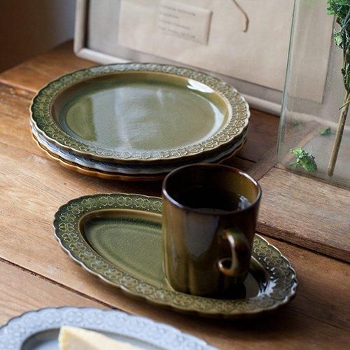 白詰草 オーバルティーソーサー - 4TH-MARKET onlineshop 白詰草 オーバルティーソーサー - 4TH-MARKET onlineshop