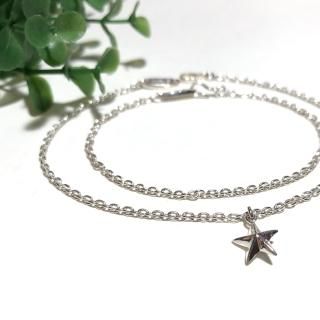 純銀 シルバー SV1000 チェーン ブレスレット 石付き0.303/122g