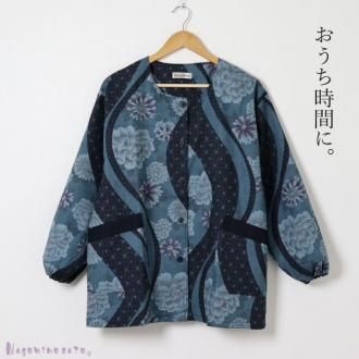 和柄 和風服 やさしい素材のレディースジャケット まいにちなごみ 和柄 和風服 やさしい素材のレディースジャケット まいにちなごみ