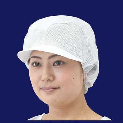 激安】衛生帽子 帯電帽ツバ付き ホワイト M - 業務用消耗品の激安通販