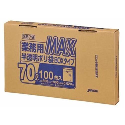 ѥå SB79 ݥ ̳MAX 70L BOX ȾƩ 0.020 HDPE 100硡6 7,722(ǹ)