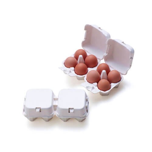 激安】紙製卵パック 4個用 パルパック 白 4×2 無地 - 業務用消耗品の