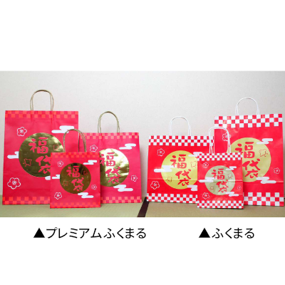 【今季分販売終了】No.1058 福袋 手提げ袋 プレミアムふくまる 中　【50枚入り】 8,470円(税込)