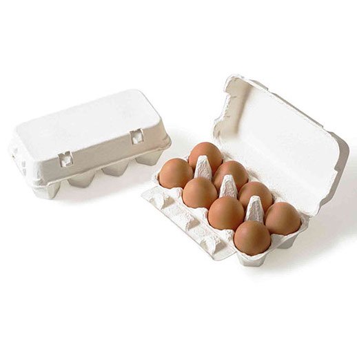 激安】紙製卵パック 8個用 パルパックF 白 8H 無地 - 業務用消耗品の