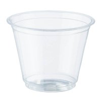 HEIKO 透明デザートカップA-PET 9オンス（約270ml） 浅型 透明　【1000個入り】（50個×20）