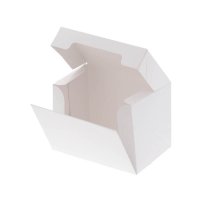 HEIKO サイドオープンケーキ箱 1号 白 ケーキ3個用　【300枚入り】（10枚×30）